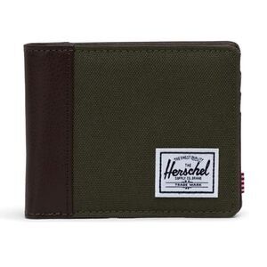 Brown and Green Herschel Wallet